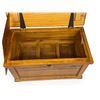 Image 3 : Small Wooden Chest with Cushion Top, 22.5" x 13" x 14"