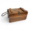 Image 1 : Wooden Crate with Rope Handles, Approx 19" X 7" X 12"