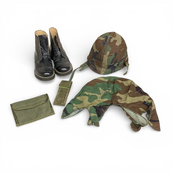 Boulet Boots, Size 9 W, Helmet, Helmet Cover and Pouches