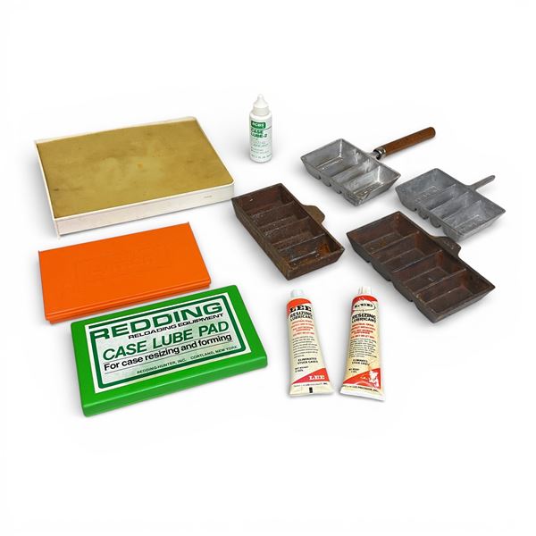 Case Lube Pads, Lubricants and Lead Ingot Molds X 4