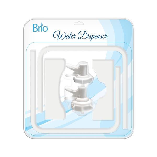Brio 3-5 Gallon Water Stand 2 Dispenser Valves Fits Both 48mm and 55mm Bottles 2 CAPS Included, New