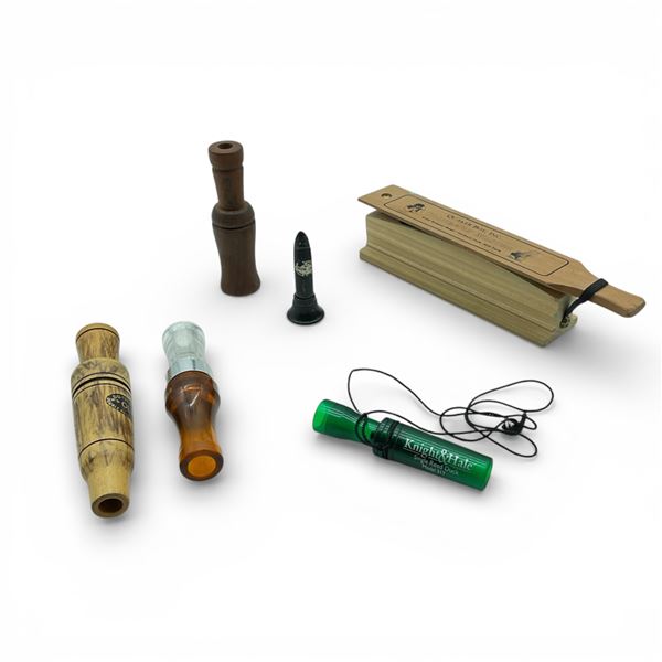Assorted Game Calls, Inc Turkey, Wood Duck, Mallard, Crow and Canada Goose