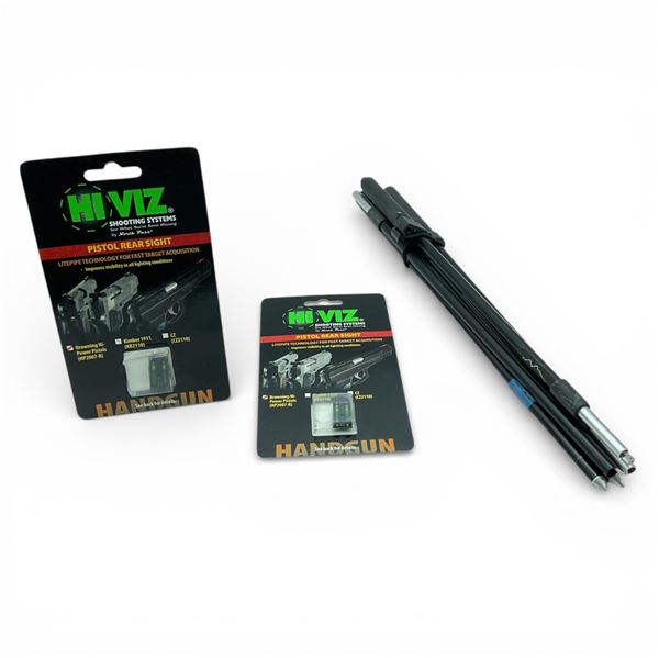 HiViz Front and Rear Sights for Browning Hi Power and Stoney Point Shooting Sticks