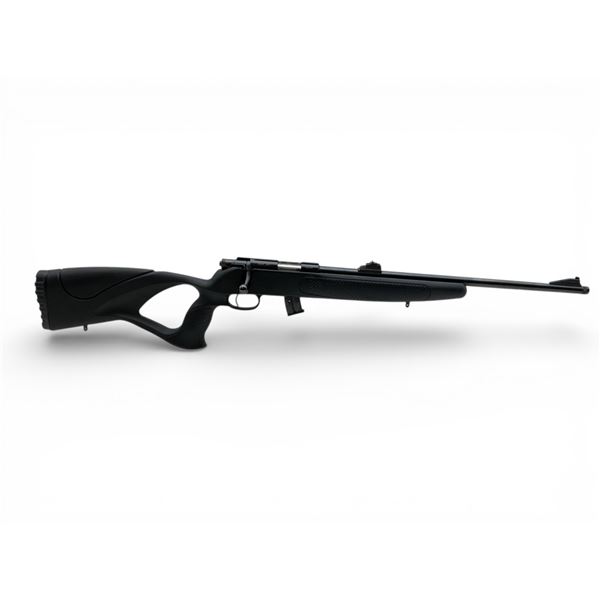 Scorpio EM332A Bolt Action Rifle 22LR 20" Threaded Barrel Black Synthetic Thumb hole Stock