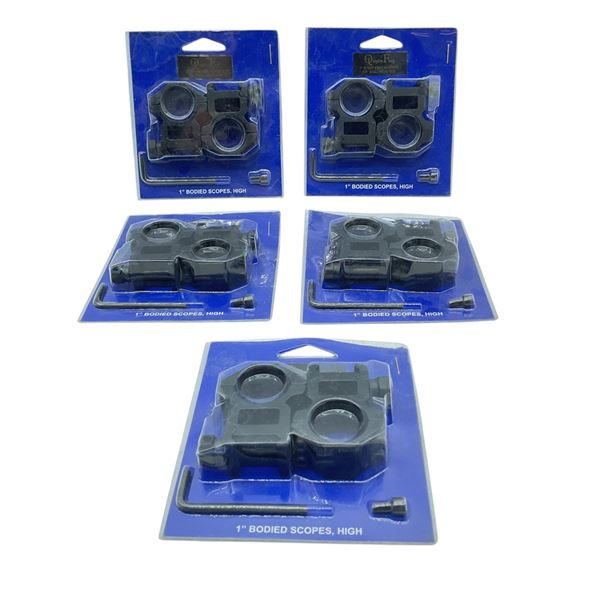 Quigley-Ford 1" Scope Ring Mounts, 5/8" Rail, High X 5 Qty