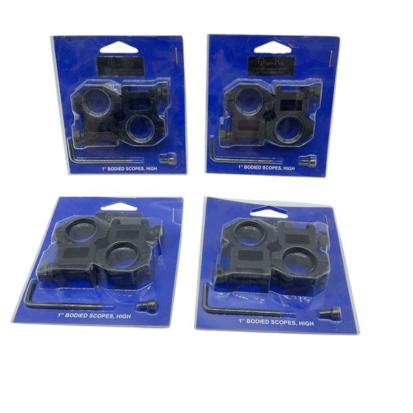 Quigley-Ford 1" Scope Ring Mounts, 5/8" Rail, High X 4 Qty