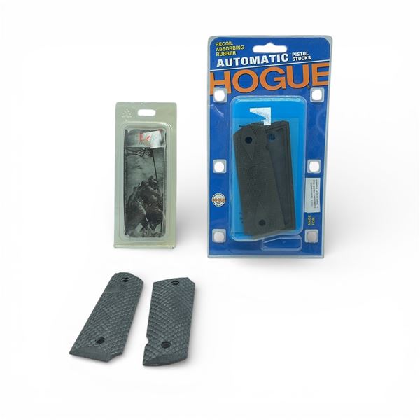 EZ Grips 1911 G10 Grips X 1 Qty and Hogue Colt Government Commander Rubber Grips