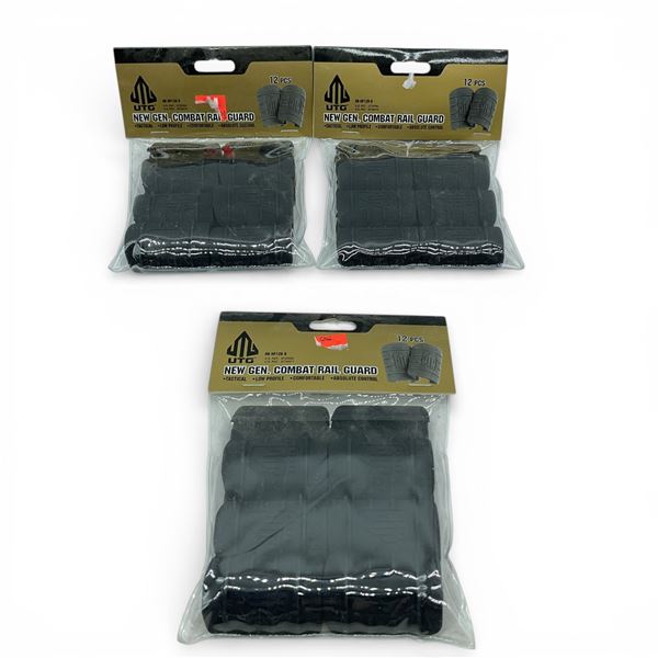 UTG Combat Rail Guard, Black, 12 Pack X 3 Qty
