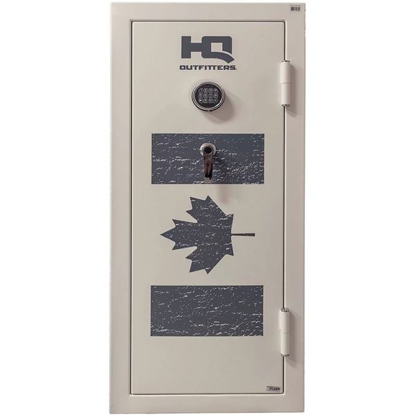 HQ Outfitters Canada Flag 'White Out' 24 Gun Safe White, New
