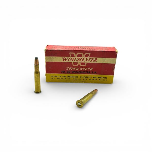 Winchester Super Speed 30-30 Win 170 Grain SP Ammunition, 20 Rounds