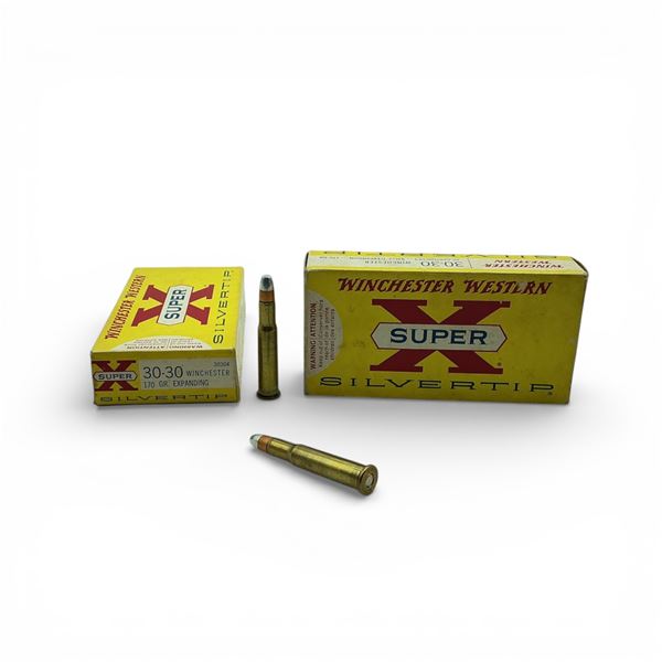 Winchester Super X 30-30 Win 170 Grain Silvertip Ammunition, Approx 36 Rounds