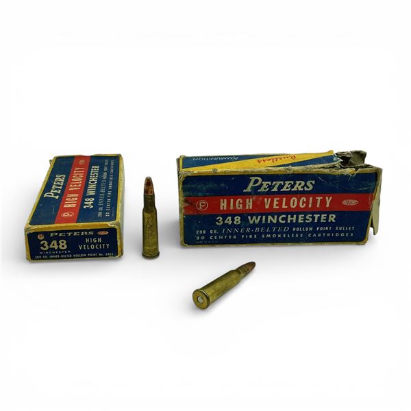 Peter's HV 348 Win 200 Grain Ammunition, Approx 23 Rounds