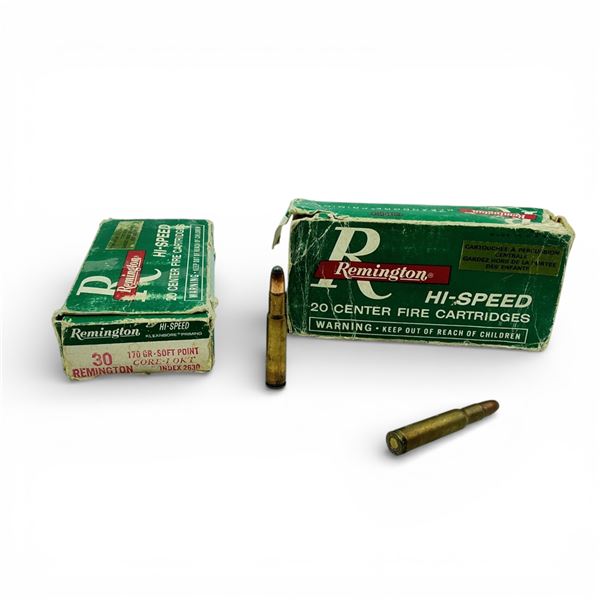Remington Hi-Speed 30 Rem 170 Grain SP Ammunition, 40 Rounds