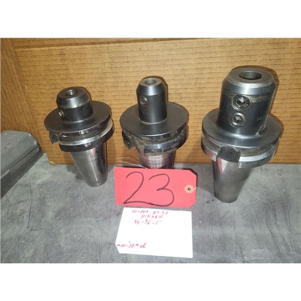 Lot(3) of NIKKEN BT-50 End Mill Holder 5/8"- 3/4"- 1"