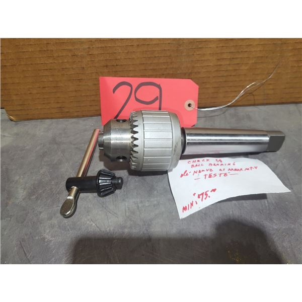 GOLDE GOOSE Ball Bearing Drill Chuck 1/32" to 5/8" MT4 with key