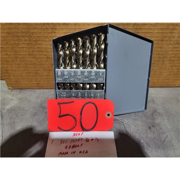 USA Cobalt Drill Set 1/16" to 1/2"