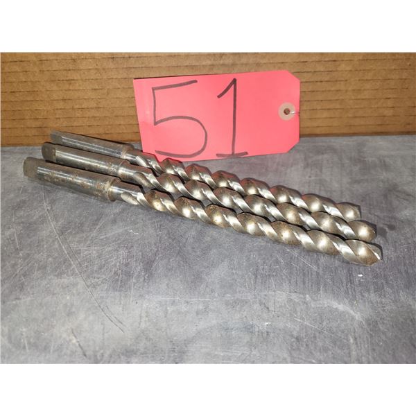 Lot(3) of Taper Shank Drill 17/32"