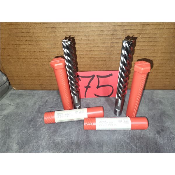 Set(2) of New HSS Left Hand End Mill 5/8" 6fl.