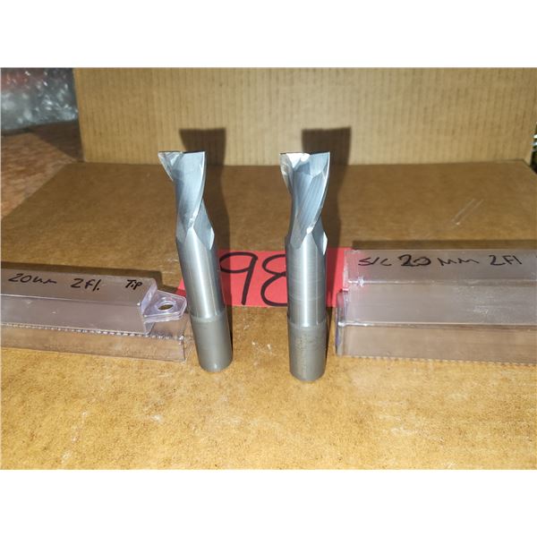 Set(2) of DEBOER TOOL Solid Carbide End Mill 20mm 2fl. Regrinded tip cnc