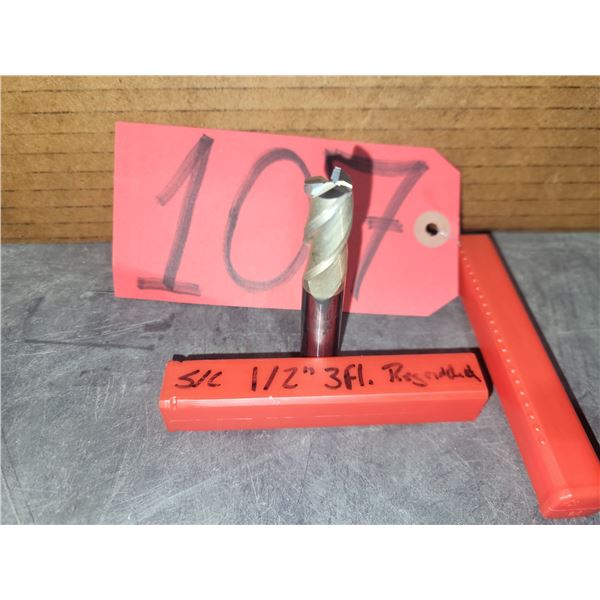 Solid Carbide End Mill 1/2" 3fl. Regrinded tip