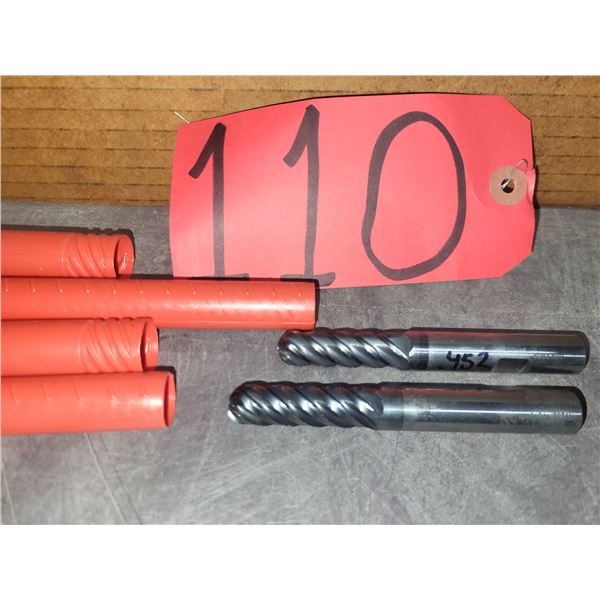 Set(2) of Solid Carbide  BullNose End Mill shank 1/2"