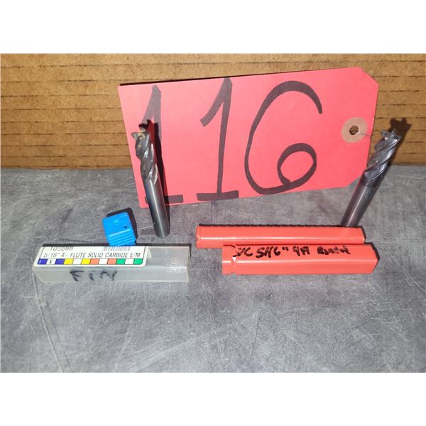 Set(2) of Solid Carbide End Mill 5/16" 4fl.
