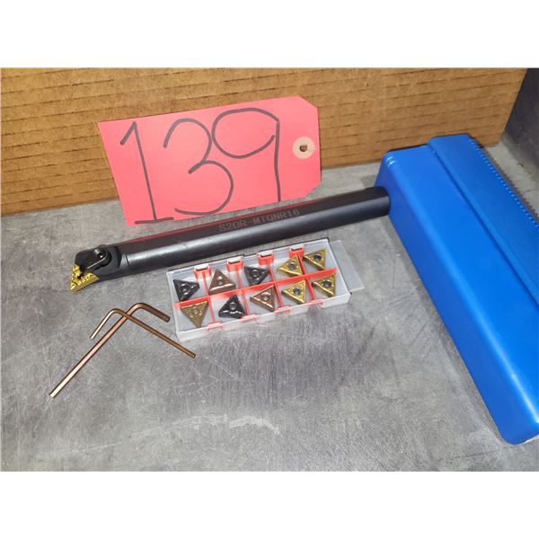 New Boring Bar MTQNR-16 with Inserts(10) TNMG-332