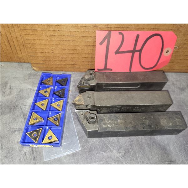 Lot(3) of Kennametal/Valenite Holder with Inserts(10) TNMG-432