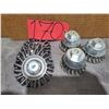 Image 1 : Lot(3/3) of Wire Wheel Brush 4" x M10x1.5 & Cup Wheel (for Grinder 4")