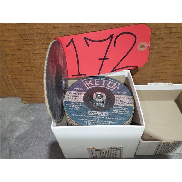 Box(25) of KETO 4" x 1/8" x 5/8" Grinding/Cutting Disc
