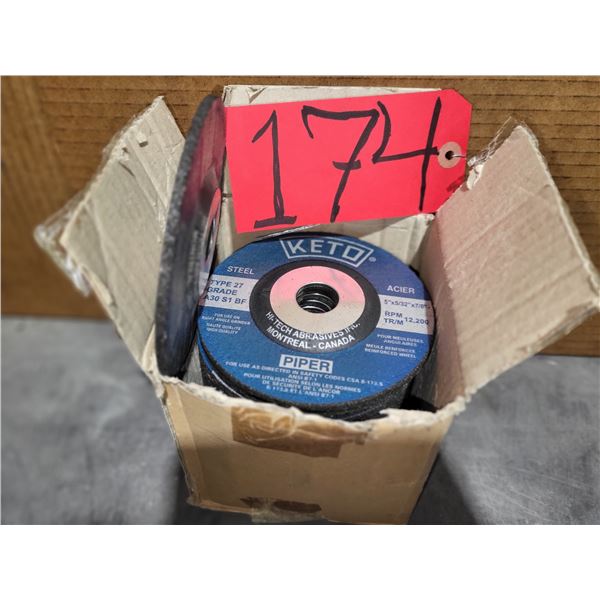 Box(25) of KETO 5" x 5/32" x 7/8" Grinding Disc