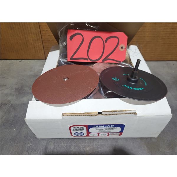 TRIM-Kut Sanding Disc 5" x 1/4"-20 Gr.120 with Mandrel