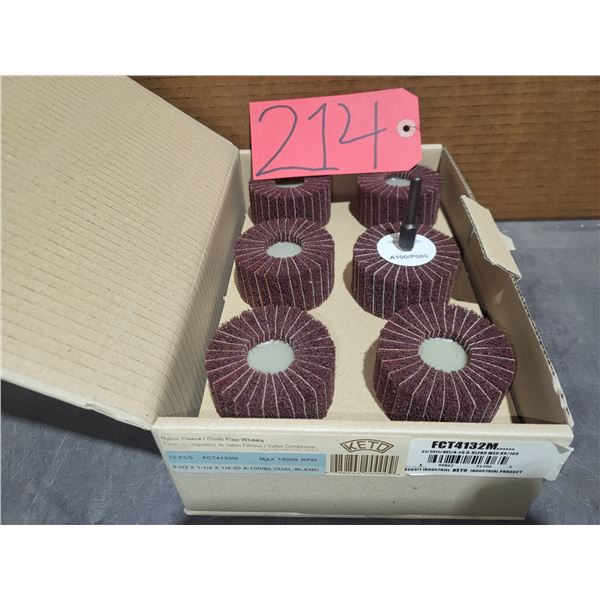Box(10) of Dual-Blend Flap Wheel 2" x 2" x 1/4"-20 Gr. Medium with Mandrel