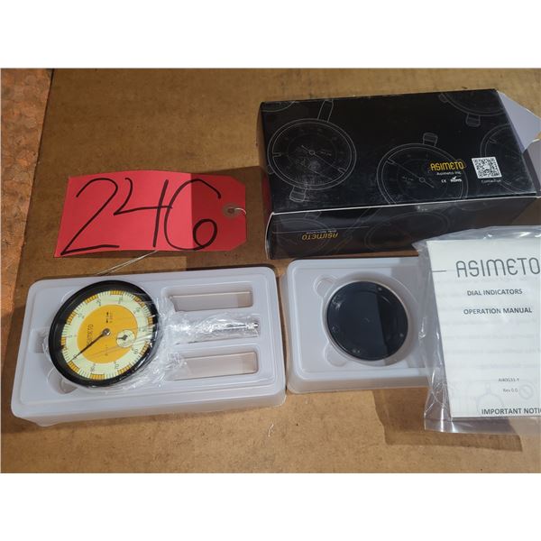 New ASIMETO Dial Indicator 0-1"