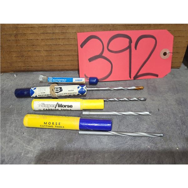 Lot(4) of Morse/Butterfield Carbide Tipped Drill #20-#23-#24-#26
