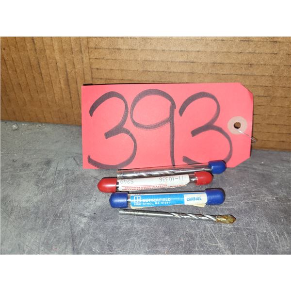 Lot(3) of Butterfield/Union Twist Drill Carbide Tipped Drill #28(2) - #29
