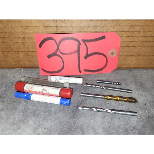 Lot(4) of Solid Carbide Drill #16 #17 #18 #24(stub)