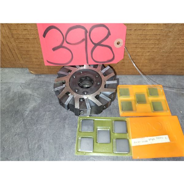 WIDIA/Valenite Fly Cutter 4" with Inserts(10) SPUN