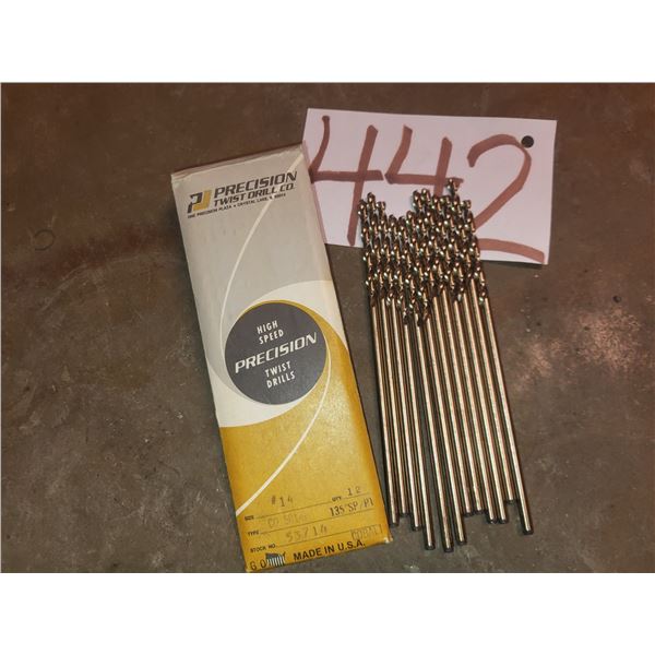 Lot(12) of Cobalt Precision Twist Drill #14b (for tap 12-28)