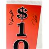Image 4 : WHEEL OF FORTUNE AUTOGRAPHED VANNA WHITE AND PAT SAJAK PHOTOGRAPH AND AUTOGRAPHED PRIZE WEDGE