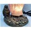 Image 2 : VINTAGE PENGUIN-SHAPED TABLE LAMP WITH A FROSTED GLASS BODY AND A METAL BASE