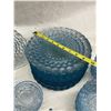 Image 19 : VINTAGE ANCHOR HOCKING SAPPHIRE BLUE BUBBLE DEPRESSION GLASS DINNERWARE - HUGE LOT!