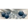 Image 1 : VINTAGE ANCHOR HOCKING SAPPHIRE BLUE BUBBLE DEPRESSION GLASS DINNERWARE - HUGE LOT!
