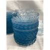 Image 3 : VINTAGE ANCHOR HOCKING SAPPHIRE BLUE BUBBLE DEPRESSION GLASS DINNERWARE - HUGE LOT!