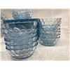 Image 7 : VINTAGE ANCHOR HOCKING SAPPHIRE BLUE BUBBLE DEPRESSION GLASS DINNERWARE - HUGE LOT!