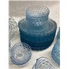 Image 8 : VINTAGE ANCHOR HOCKING SAPPHIRE BLUE BUBBLE DEPRESSION GLASS DINNERWARE - HUGE LOT!
