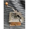 Image 8 : ANTIQUE COLLECTION, FEATURING A WOODEN WASHBOARD, A CAST IRON AND WOODEN COFFEE GRINDER, A JASCO MET