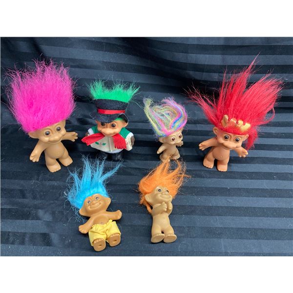 COLLECTION OF VINTAGE TROLL DOLLS, ALSO KNOWN AS DAM DOLLS