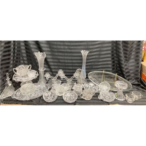 VINTAGE CUT GLASS AND CRYSTAL TABLEWARE