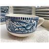 Image 10 : COLLECTION OF VINTAGE ROYAL CHINA CURRIER & IVES BLUE AND WHITE DINNERWARE